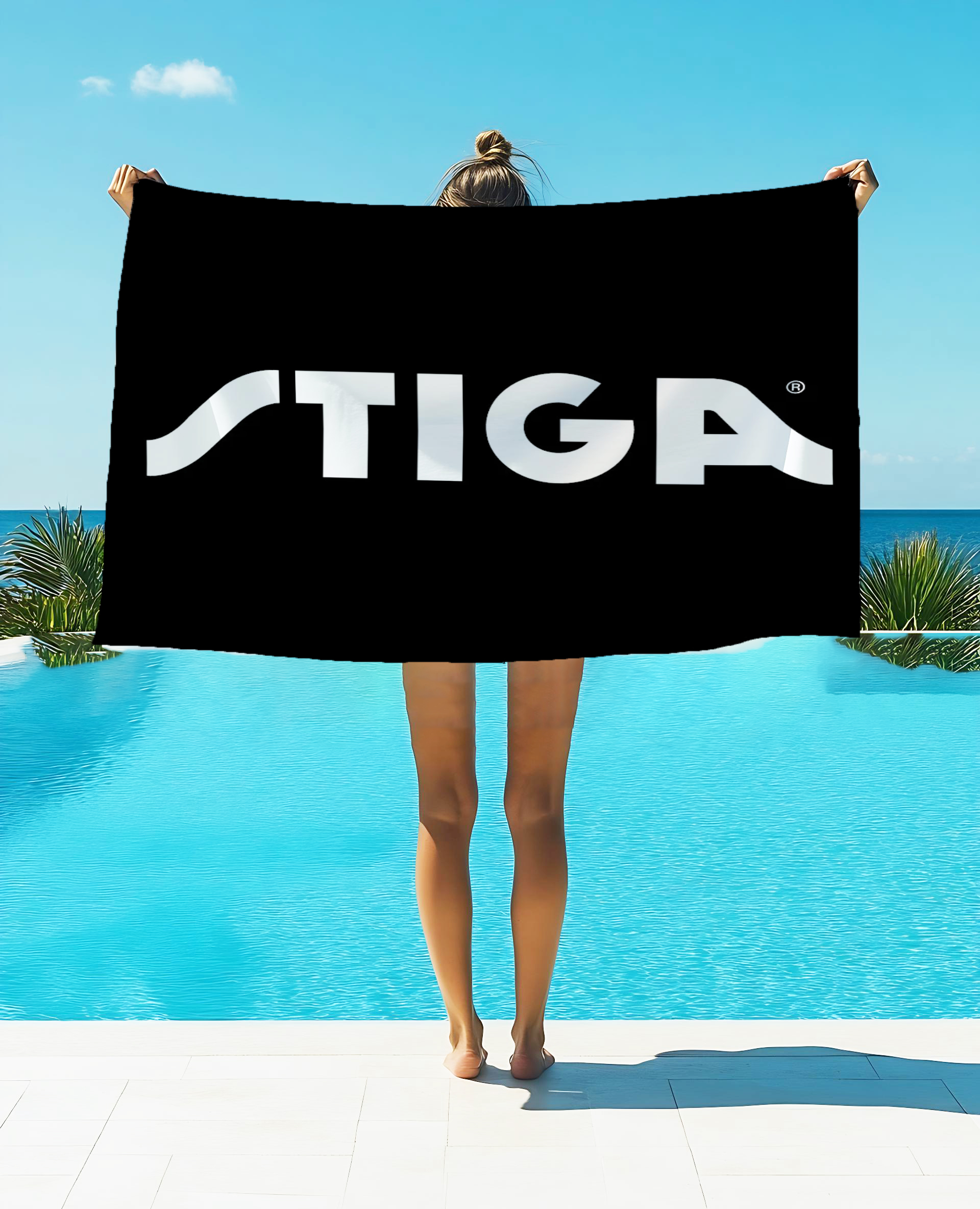 Badminton Logo - S-STIGA Table Tennis LOGO Beach Towel