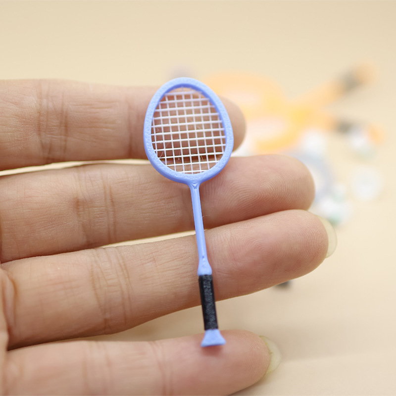 Badminton House - 1Pair 1:12 Dollhouse Simulation Mini Badminton
