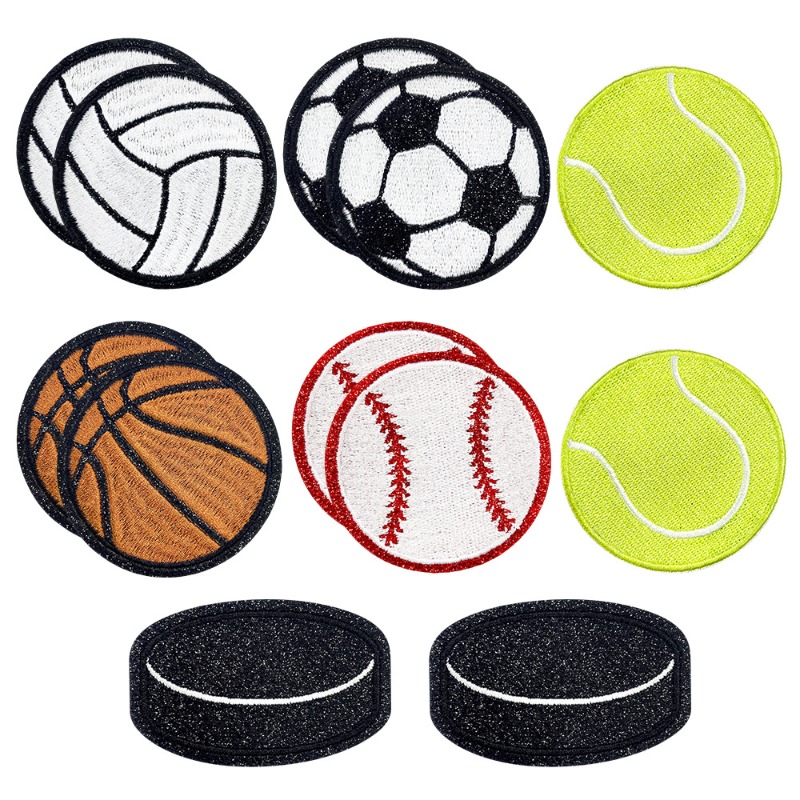 Badminton Logo - Glitter Sports Baseball Soccer Tennis Iron-on